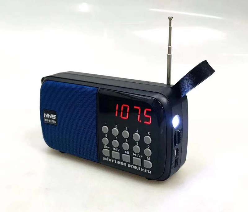 Solar Powered NS-S179S Mini Bluetooth Speaker with Radio