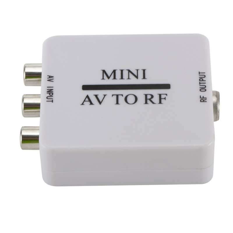 HD Video Converter Box RCA AV CVSB to RF Video Adapter Converter Supports For MHz 61.25 67.25 TV ...