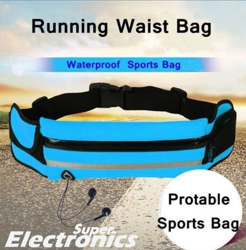 Running Sports Waist Belt Bag |Bottle Phone Holder - blue