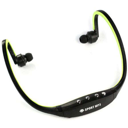 Wireless Bluetooth Sports MP3 Player with Micro SD Card Slot - Green