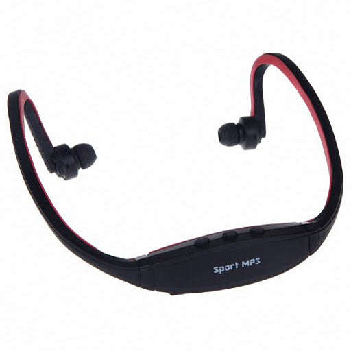 Wireless Bluetooth Sports MP3 Player with Micro SD Card Slot - Red