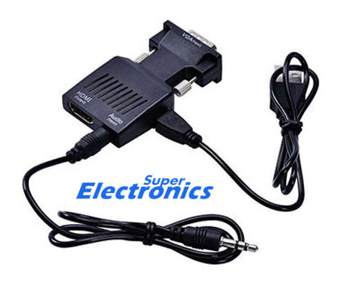 VGA to HDMI 1080P AV Converter HDTV Audio Video Cable Adapter