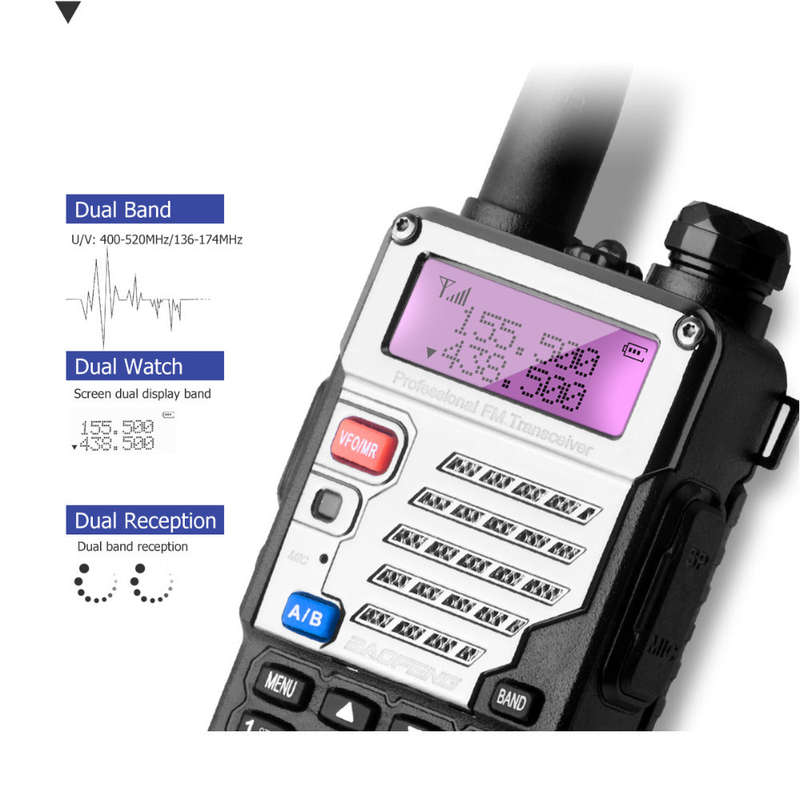 UV-5RE Walkie Talkie Dual Band UV5RE CB Radio 128CH Black