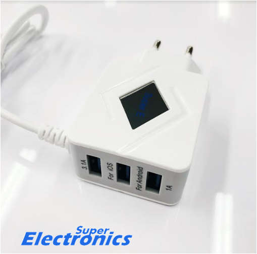 3.5 Fast Charger - 3 PORT Charging Adapter+Type C Cable