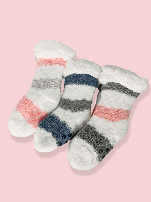 Fuzzy Comfy Kids Socks Assorted Colours