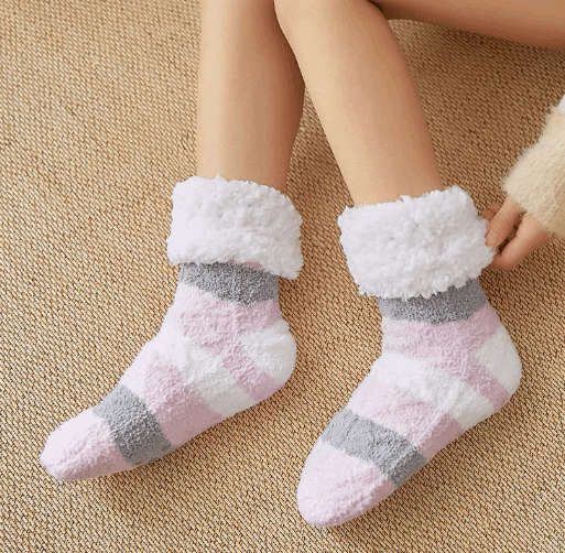 Comfy Anti Slip Ladies Comfy Socks - Pink