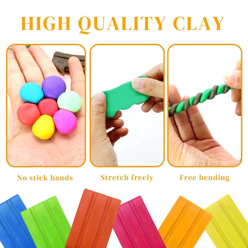 Artecho Polymer Modelling Clay and Craft Accessories Kit - 82 Colours
