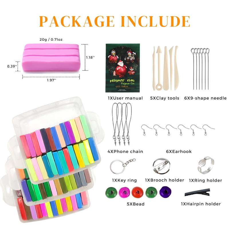 Artecho Polymer Modelling Clay and Craft Accessories Kit - 82 Colours