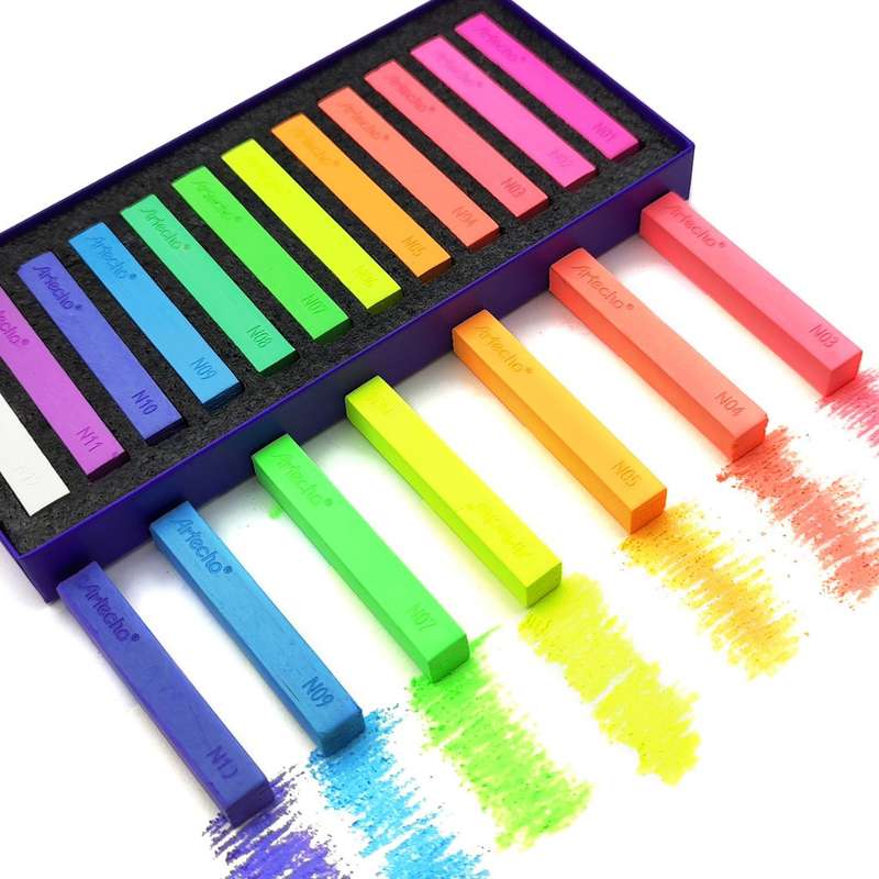Artecho Soft Pastel Neon Fluorescent 12 colours Professional Range