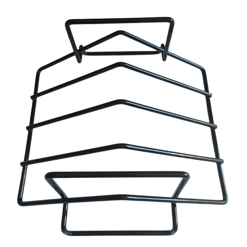Lifespace 2 in 1 Rib Roast Rack - Black Porcelain Enamel - 3 Pack