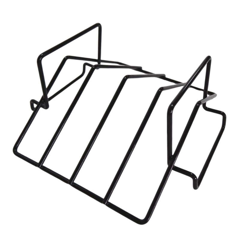 Lifespace 2 in 1 Rib Roast Rack - Black Porcelain Enamel - 3 Pack