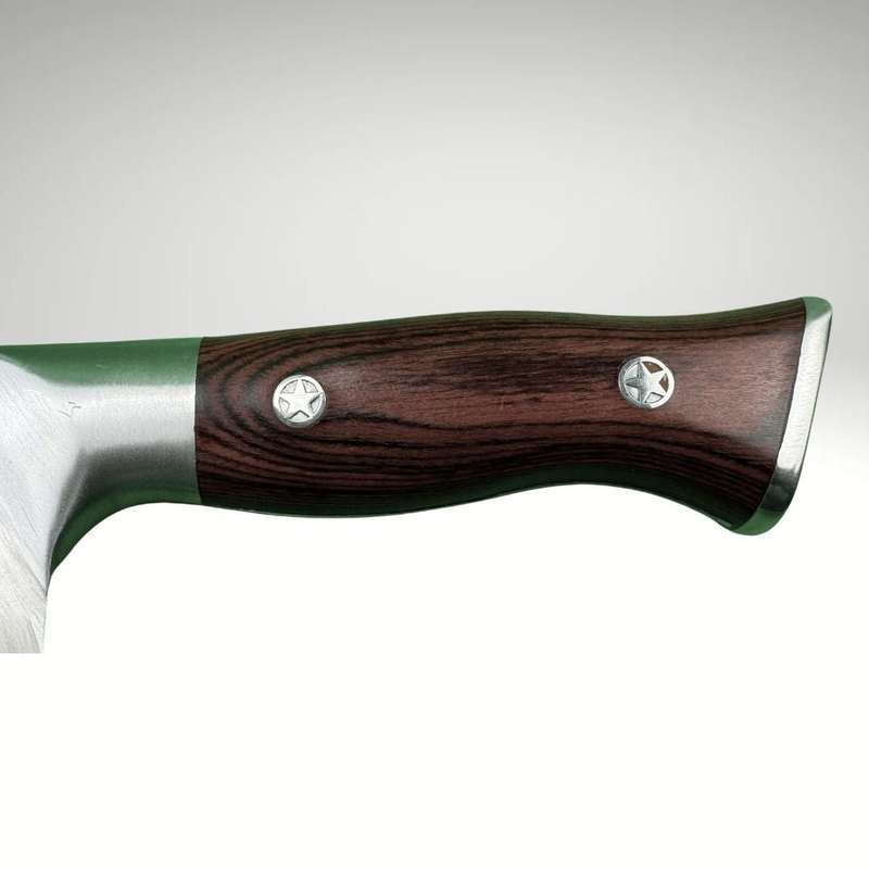 Lifespace 7.6" Curved Blade Meat Cleaver with a Pakkawood Handle
