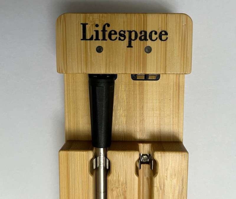 Lifespace Bluetooth Thermometer on Wood Base - Dual Probe