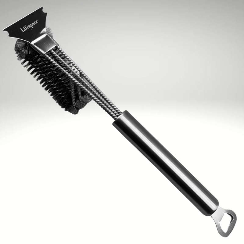 Lifespace Braai Grid Grill Cleaning Brush with Scraper & Bottle Opener
