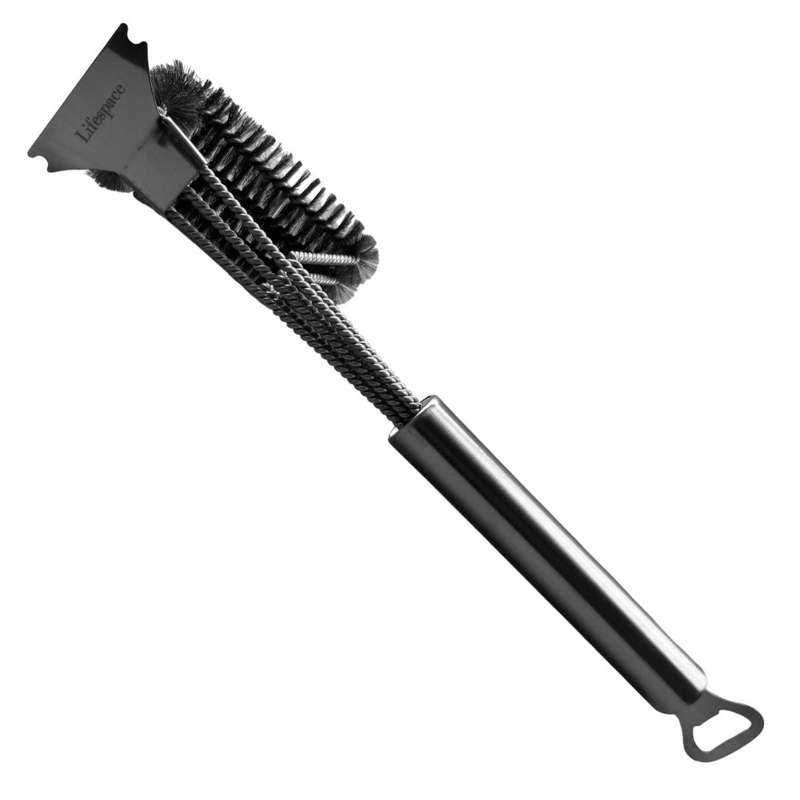 Lifespace Braai Grid Grill Cleaning Brush with Scraper & Bottle Opener