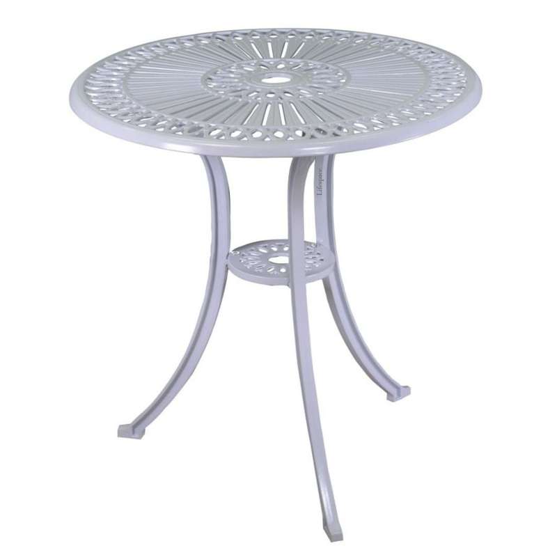 Lifespace Cast Aluminium 3pc Bistro Patio Garden Set with Curved Back (White)