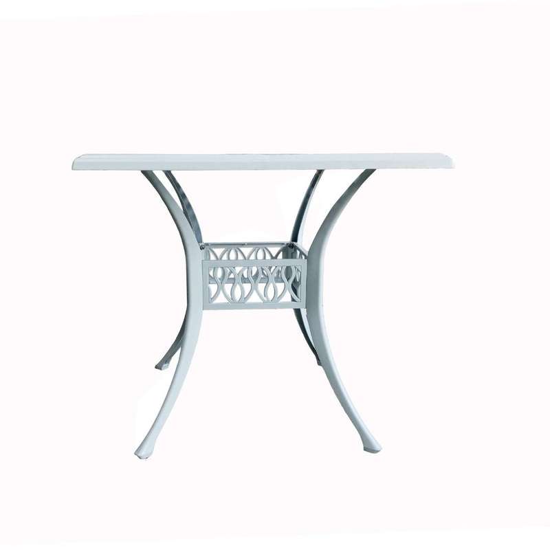 Lifespace Cast Aluminium Square Garden Patio Table (White)