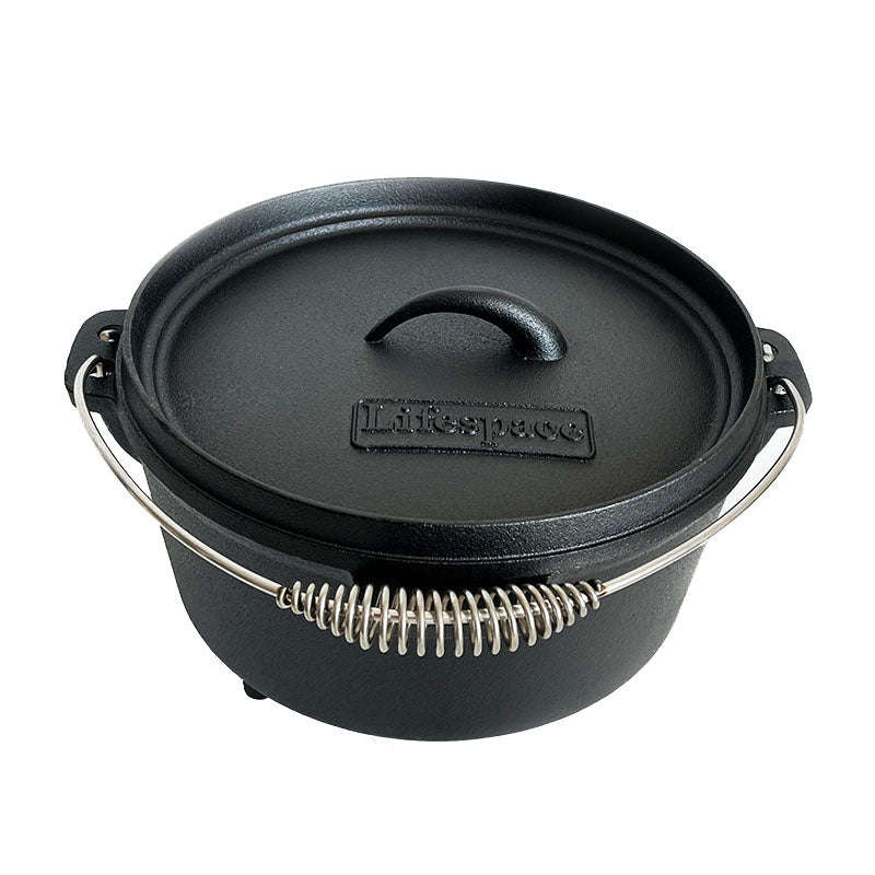 Lifespace Cast Iron Dutch Oven Bread Pot 24,5cm