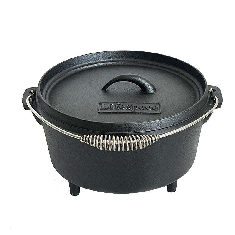 Lifespace Cast Iron Dutch Oven Bread Pot 24,5cm