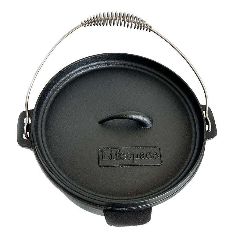 Lifespace Cast Iron Dutch Oven Bread Pot 24,5cm