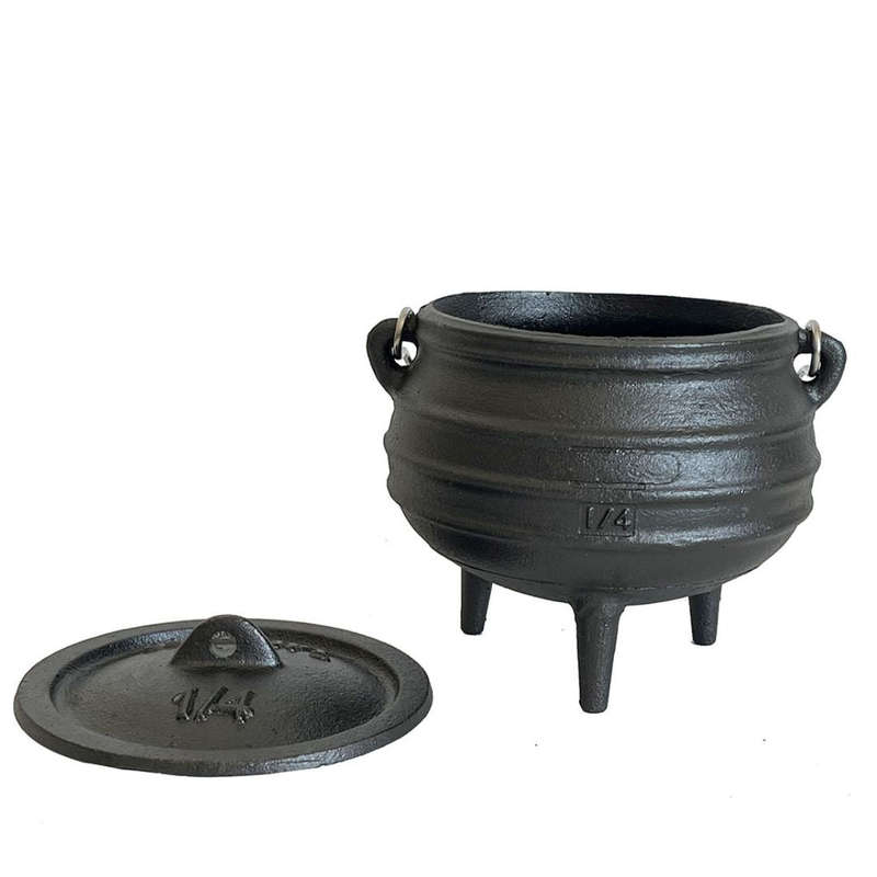 Lifespace Cast Iron No 1/4 Potjie Pot - 0.65lt (2-Pack)
