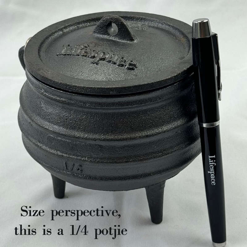 Lifespace Cast Iron No 1/4 Potjie Pot - 0.65lt (2-Pack)