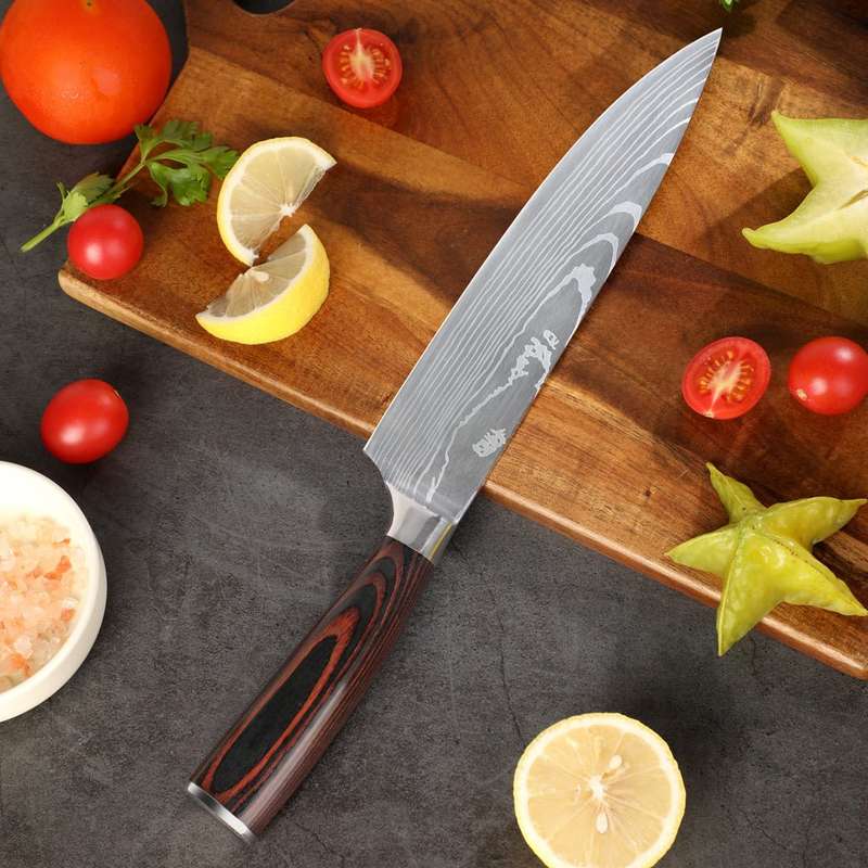 Lifespace Laser Engraved 5CR15 3pce Kitchen Utility Knife Set in a Gift Box! GREAT DEAL
