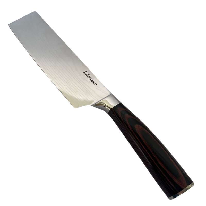 Lifespace Laser Engraved 5CR15 Kitchen Nakiri Chef Knife in a Gift Box