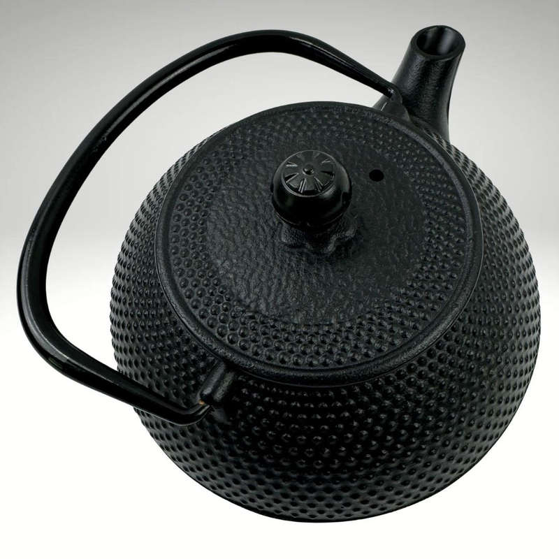 Lifespace Luxury Black Cast Iron 600ml Tea Infuser Teapot