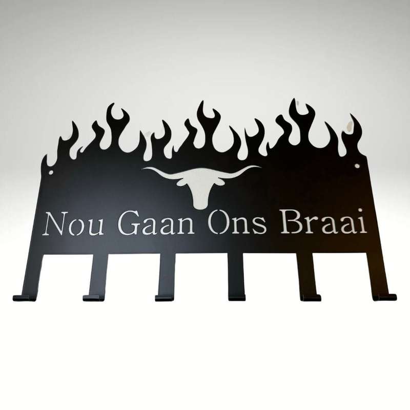 Lifespace "Nou Gaan Ons Braai" Braai 6 Hook Utility Rack