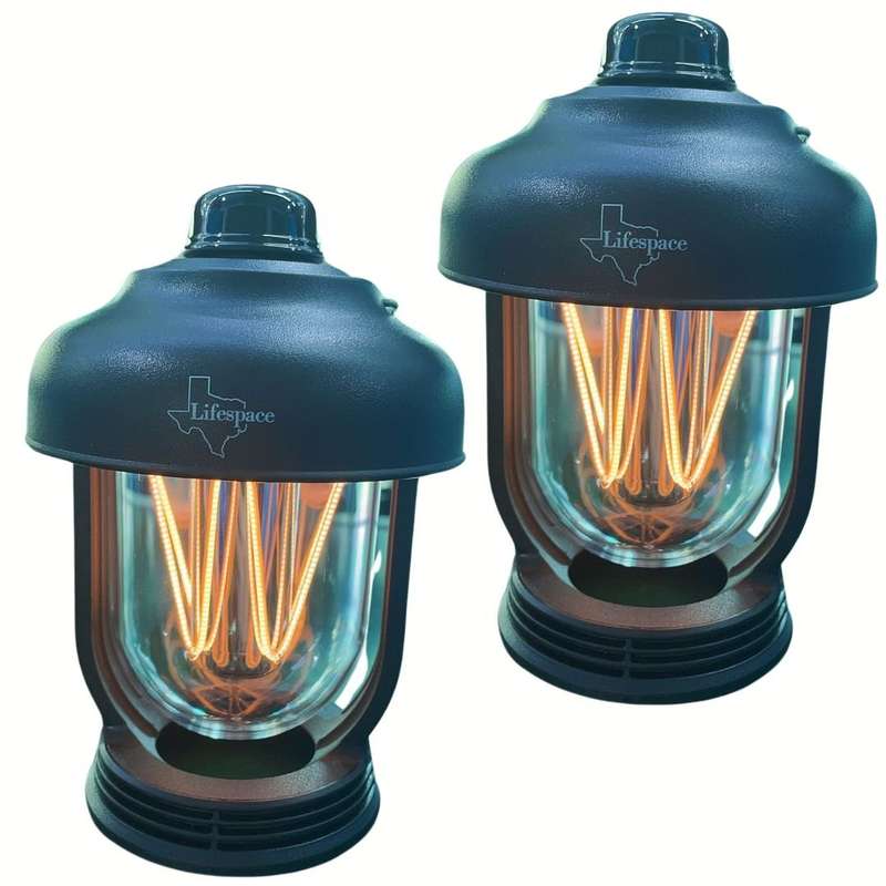 Lifespace Portable Waterproof LED Camping Lantern with Adjustable Brightness (Set of 2)
