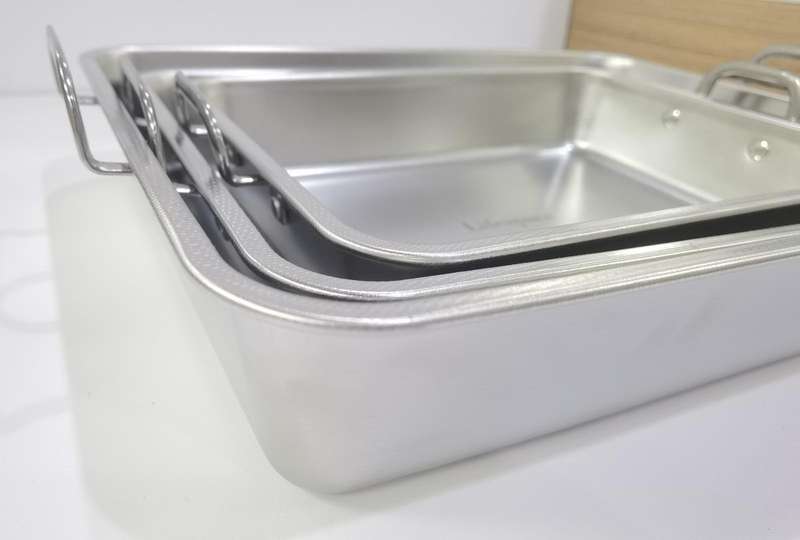 Lifespace Premium Quality 304 S/S Braai Pan Set with Micro-textured Base- S, M, L