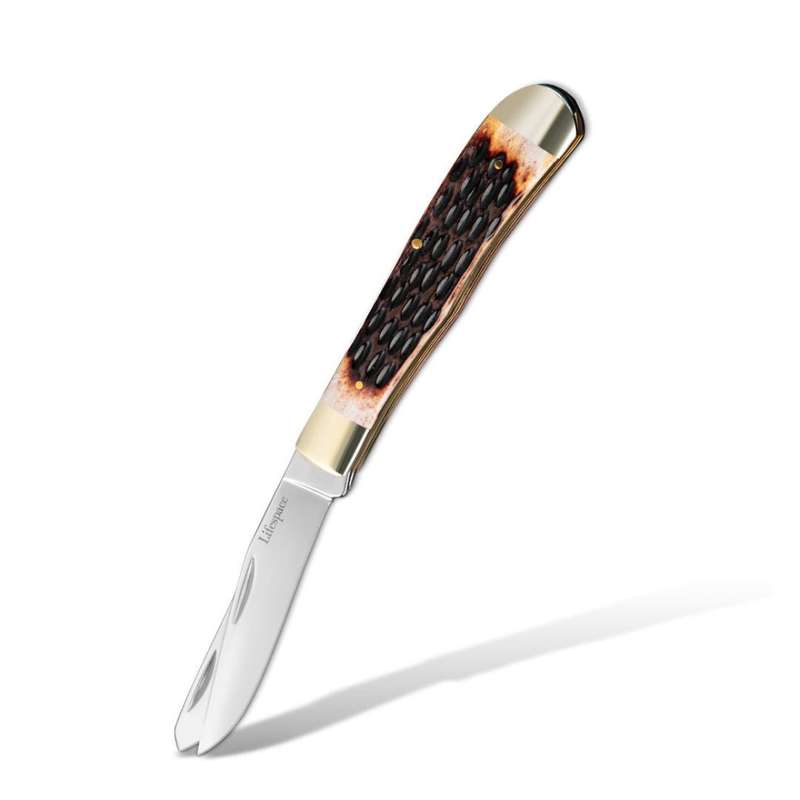 Lifespace Premium 'Trapper' 2-blade Pocket Knife with SS Blade & Bone Handle