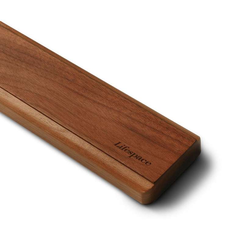 Lifespace Premium Walnut Wall Mount Magnetic Knife Rack with Strong Magnets