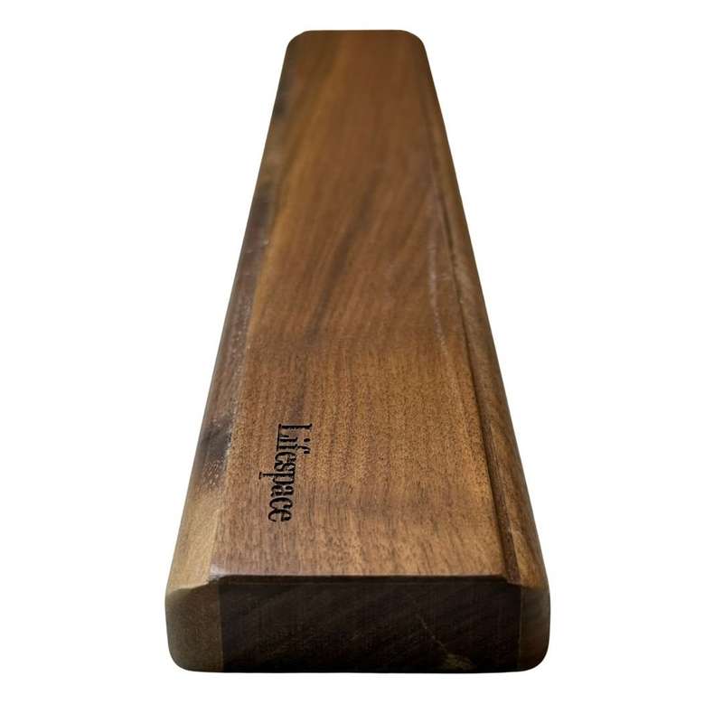 Lifespace Premium Walnut Wall Mount Magnetic Knife Rack with Strong Magnets