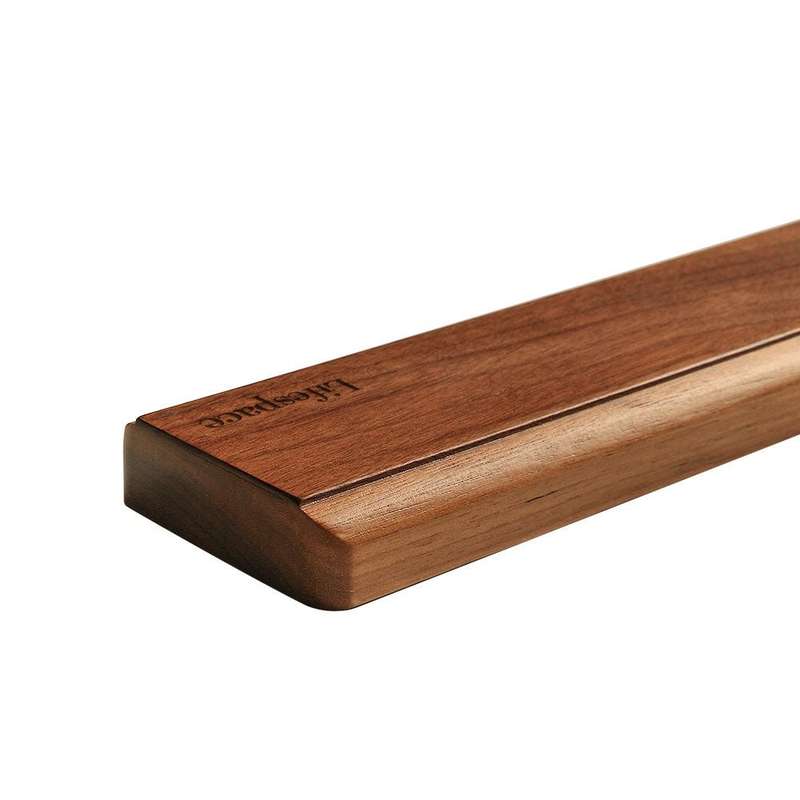 Lifespace Premium Walnut Wall Mount Magnetic Knife Rack with Strong Magnets