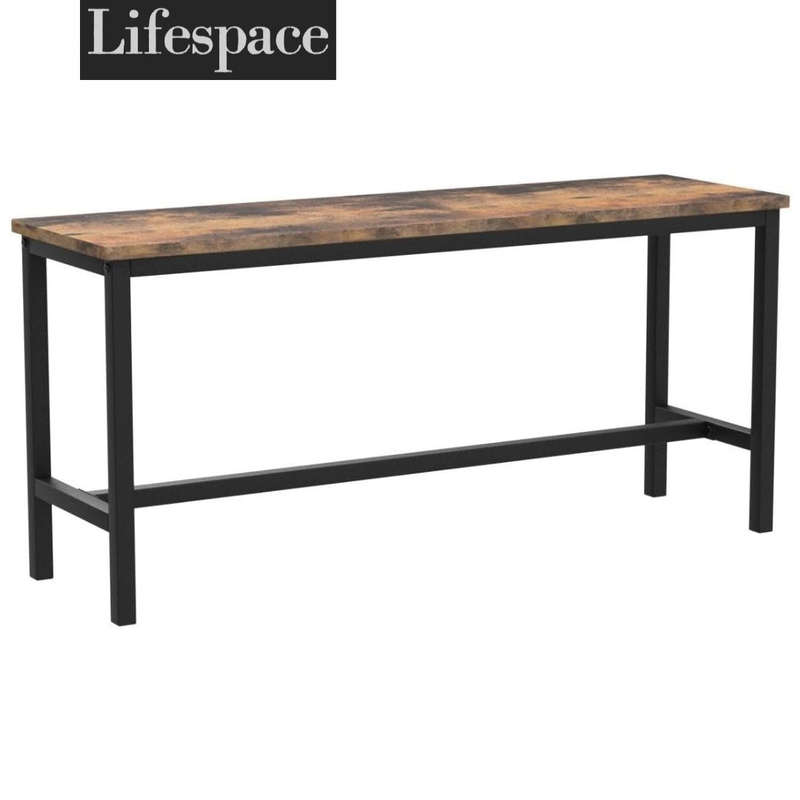 Lifespace Rustic Industrial Dining Patio Bench Set (set of two)