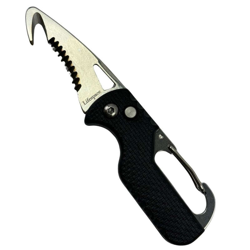 Lifespace Utility Keychain Knife / Seatbelt Cutter with Carabiner 1 pack
