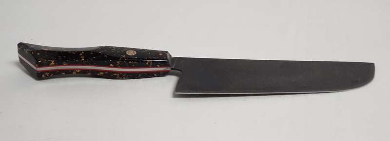 Lifespace 6.5" Japanese VG10 Cladded Steel Kurouchi Nakiri Knife w/ Resin Handle