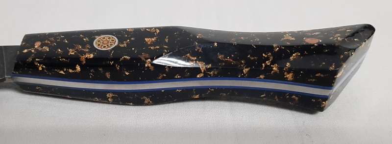 Lifespace 8" Japanese VG10 Cladded Steel Kurouchi Kiristuke Knife with Resin Handle