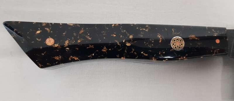 Lifespace 8" Japanese VG10 Cladded Steel Kurouchi Kiristuke Knife with Resin Handle