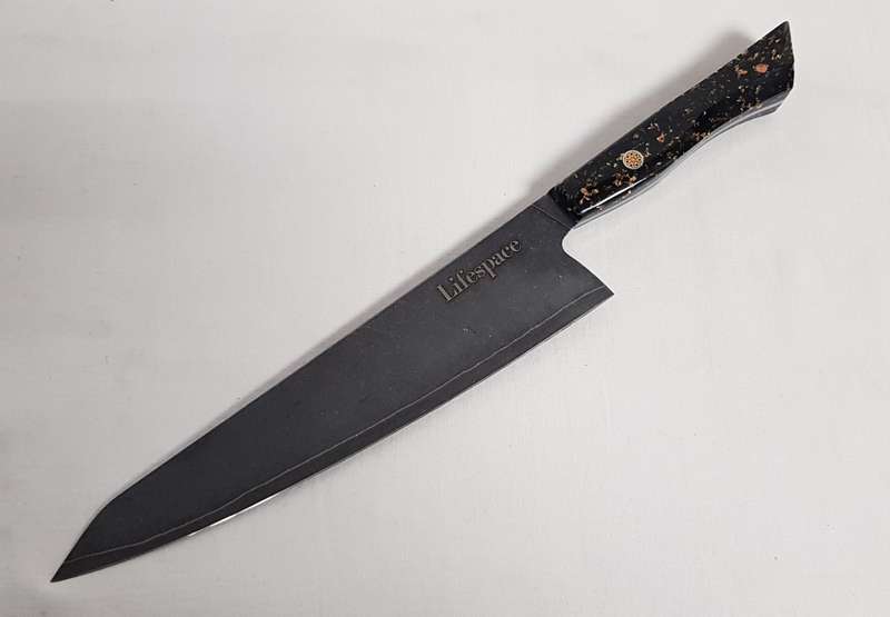 Lifespace 8" Japanese VG10 Cladded Steel Kurouchi Kiristuke Knife with Resin Handle