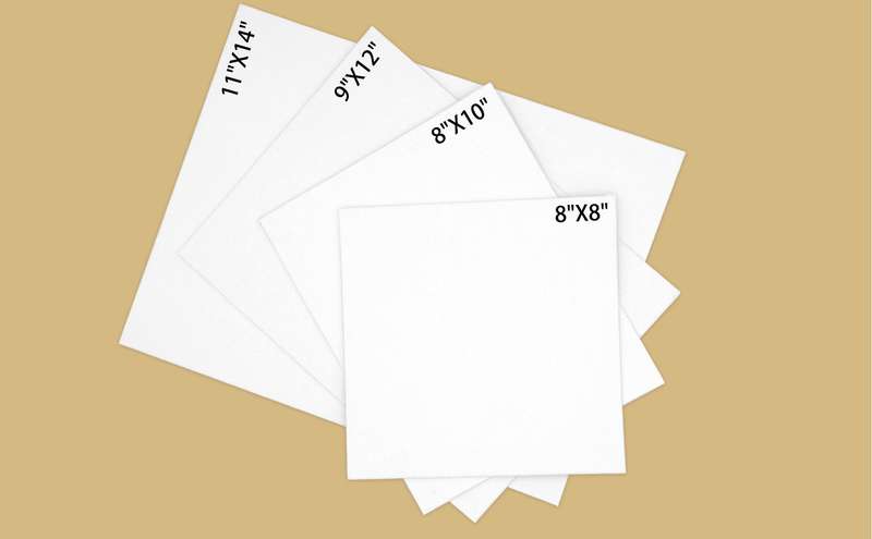 Artecho Canvas Panel 12 Set Value Pack White - 11" x 14"
