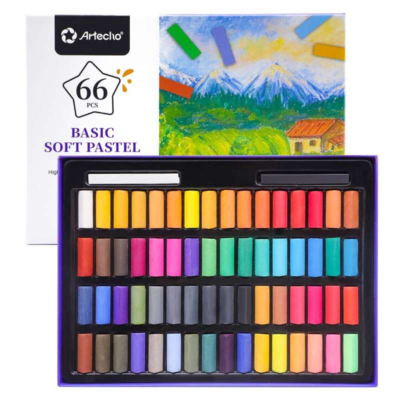 Artecho Premium Soft Pastels Set - Professional 66 Colour