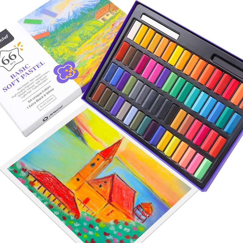 Artecho Premium Soft Pastels Set - Professional 66 Colour
