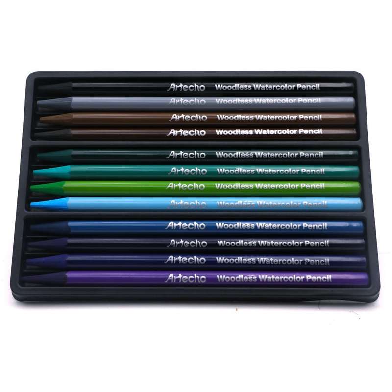 Artecho Premium Watercolour 24 Pencil Set & 50 Page Sketch Pad