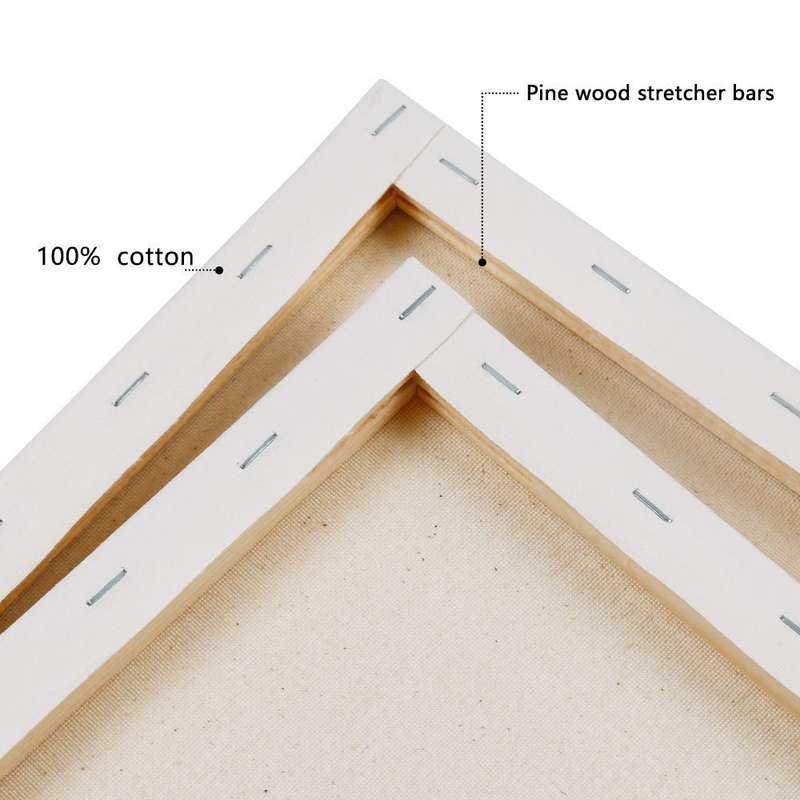Artecho Stretched Canvas 6 Set Value Pack White - 20cm x 20cm