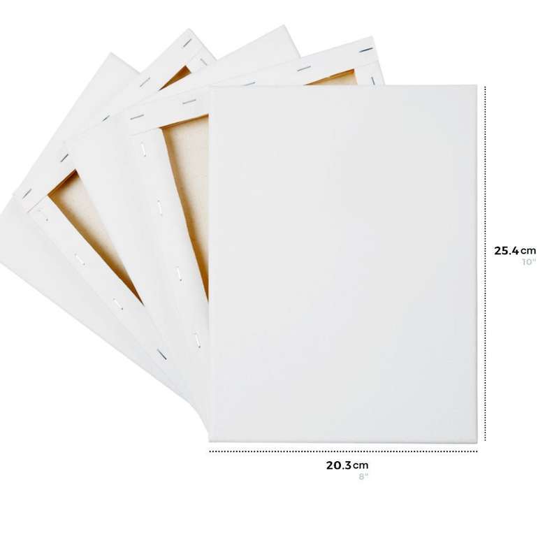 Artecho Stretched Canvas 6 Set Value Pack White - 20cm x 20cm