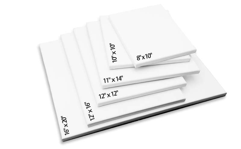 Artecho Stretched Canvas 6 Set Value Pack White - 30cm x 40cm
