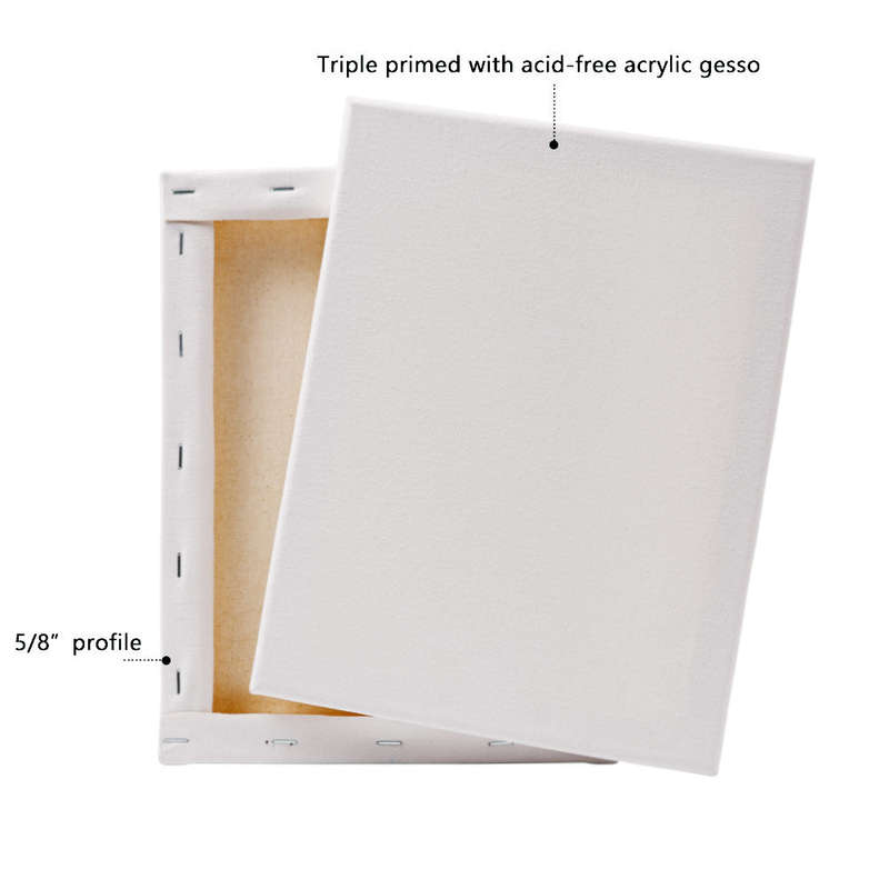 Artecho Stretched Canvas 6 Set Value Pack White - 30cm x 40cm